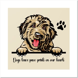 Dogs leave paw prints on our hearts Posters and Art